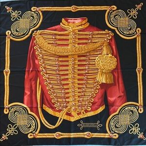 Hermès “Brandebourgs” Silk Scarf